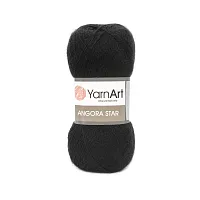 Пряжа YarnArt 'Angora Star' 100гр 500м (20% тонкая шерсть, 80% акрил) (585 черный)