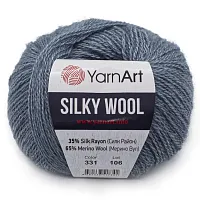 Пряжа YarnArt 'Silky Wool' 25гр 190м (35% шелковая вискоза, 65% шерсть мериноса) (331 джинсовый)