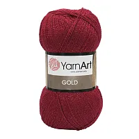 Пряжа YarnArt 'Gold' 100гр 400м (92% акрил, 8% металлик) (9003 бордо)