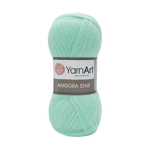 Пряжа YarnArt 'Angora Star' 100гр 500м (20% тонкая шерсть, 80% акрил) (841 мятный)