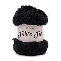 Пряжа YarnArt 'Fable Fur' 100гр 100м (100% микрополиэстер) (988 черный)