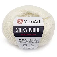 Пряжа YarnArt 'Silky Wool' 25гр 190м (35% шелковая вискоза, 65% шерсть мериноса) (330 молочный)