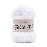 Пряжа YarnArt 'Fable Fur' 100гр 100м (100% микрополиэстер) (965 белоснежный)