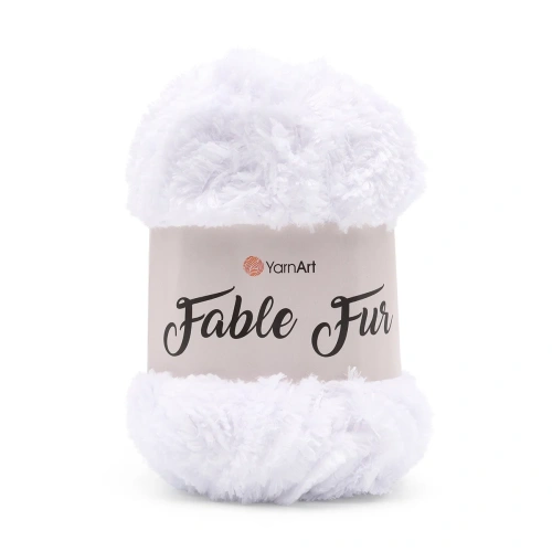 Пряжа YarnArt 'Fable Fur' 100гр 100м (100% микрополиэстер) (965 белоснежный)