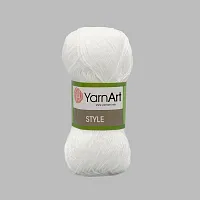 Пряжа YarnArt 'Style' 50гр 185м (67% хлопок, 33% вискоза) (650 белый)