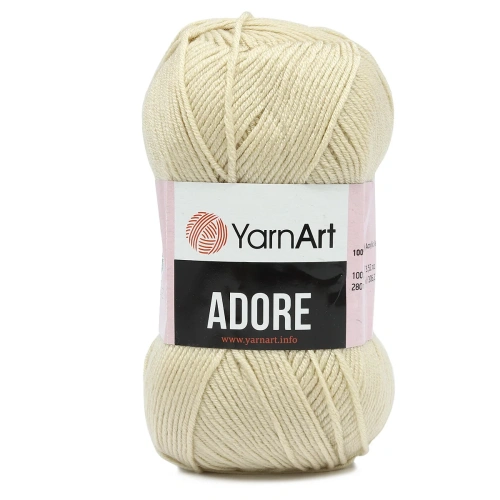 Пряжа YarnArt 'Adore' 100гр 280м (100% акрил с эффектом анти-пиллинга) (335 бежевый)