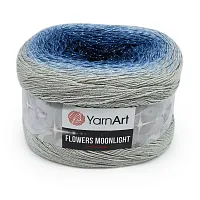 Пряжа YarnArt 'Flowers Moonlight' 260гр 1000м (53% хлопок, 43% полиакрил, 4% металлик) (3271 секционный)