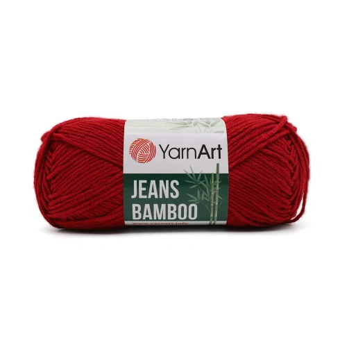 Пряжа YarnArt 'Jeans bamboo' 50гр 150м (50% бамбук, 50% полиакрил) (145 темно-красный)