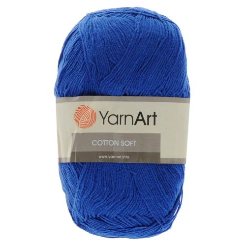 Пряжа YarnArt 'Cotton soft' 100гр 600м (55% хлопок, 45% акрил) (47 синий)