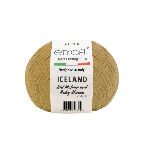 Пряжа Etrofil 'ICELAND' 50гр 250м (10% кид мохер, 5% беби альпака, 55% полиамид, 30% вискоза) (BL1027 бежевый)