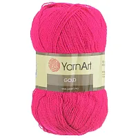 Пряжа YarnArt 'Gold' 100гр 400м (92% акрил, 8% металлик) (9031 малиновый)