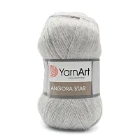 Пряжа YarnArt 'Angora Star' 100гр 500м (20% тонкая шерсть, 80% акрил) (282 серое небо)