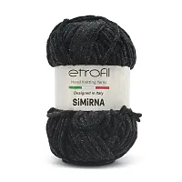 Пряжа Etrofil 'SIMIRNA' 100гр. 100м (92% полиэстер, 8% люрекс) (70092 черный)