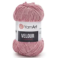 Пряжа YarnArt 'Velour' 100г 170м (100% микрополиэстер) (862 пыльно-розовый)