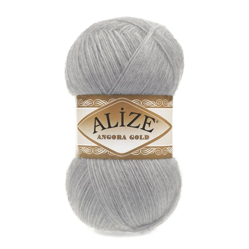 Пряжа ALIZE 'Angora Gold' 100гр. 550м (80%акр, 20%шерсть) ТУ (221 светлый джинс меланж)