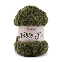 Пряжа YarnArt 'Fable Fur' 100гр 100м (100% микрополиэстер) (982 хаки)