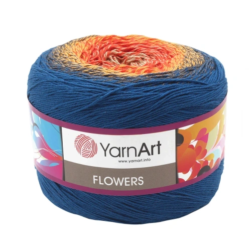 Пряжа YarnArt 'Flowers' 250гр 1000м (55% хлопок, 45% полиакрил) (258 секционный)