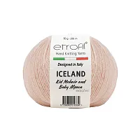 Пряжа Etrofil 'ICELAND' 50гр 250м (10% кид мохер, 5% беби альпака, 55% полиамид, 30% вискоза) (01010 розовый)