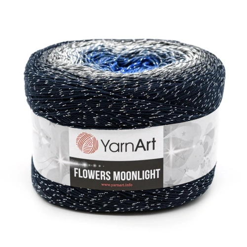 Пряжа YarnArt 'Flowers Moonlight' 260гр 1000м (53% хлопок, 43% полиакрил, 4% металлик) (3275 секционный)