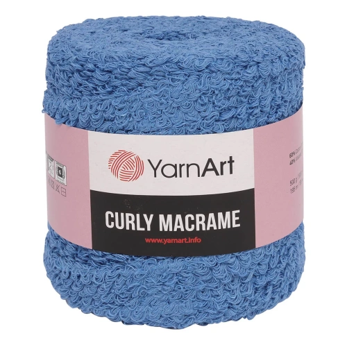 Пряжа YarnArt 'Curly Macrame' 500гр 195м (60% хлопок, 40% вискоза и полиэстер) (786 синий)