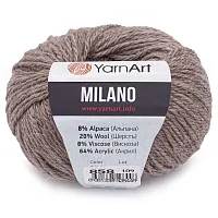 Пряжа YarnArt 'Milano' 50гр 130м (8% альпака, 20% шерсть, 8% вискоза, 64% акрил) (858 пыльная роза)