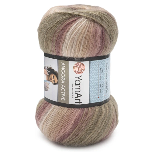 Пряжа YarnArt 'Angora Active' 100гр 500м (25% мохер, 75% акрил) (853 меланж)