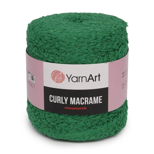 Пряжа YarnArt 'Curly Macrame' 500гр 195м (60% хлопок, 40% вискоза и полиэстер) (759 изумрудный)