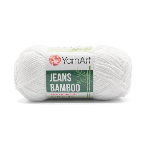 Пряжа YarnArt 'Jeans bamboo' 50гр 150м (50% бамбук, 50% полиакрил) (101 белый)