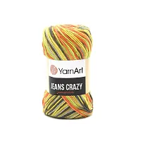 Пряжа YarnArt 'Jeans Crazy' 50гр 160м (55% хлопок, 45% полиакрил) (7201 секционный)