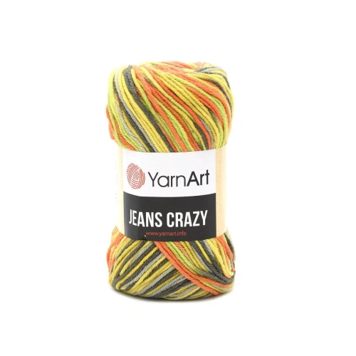 Пряжа YarnArt 'Jeans Crazy' 50гр 160м (55% хлопок, 45% полиакрил) (7201 секционный)