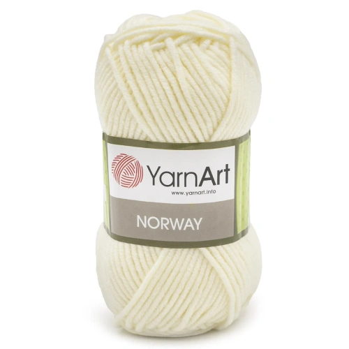 Пряжа YarnArt 'Norway' 100гр 105м (100% акрил) (851 молочный)