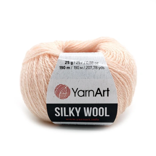 Пряжа YarnArt 'Silky Wool' 25гр 190м (35% шелковая вискоза, 65% шерсть мериноса) (341 пудровый)