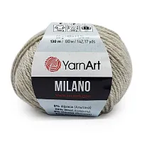 Пряжа YarnArt 'Milano' 50гр 130м (8% альпака, 20% шерсть, 8% вискоза, 64% акрил) (870 молочный)