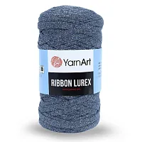 Пряжа YarnArt 'Ribbon Lurex' 250гр 110м (60% хлопок, 20% вискоза, полиэстер, 20% металлик) (730 джинсовый)