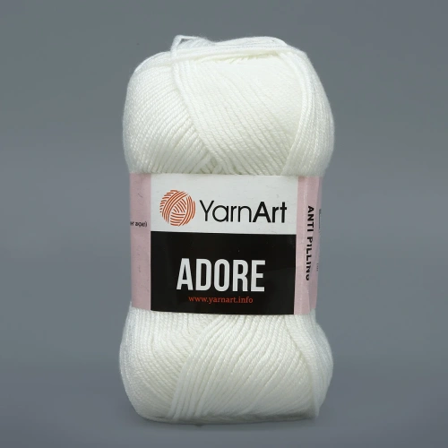 Пряжа YarnArt 'Adore' 100гр 280м (100% акрил с эффектом анти-пиллинга) (330 белый)