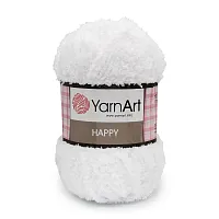 Пряжа YarnArt 'Happy' 100гр 175м (100% микрополиэстер) (770 белый)