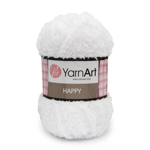 Пряжа YarnArt 'Happy' 100гр 175м (100% микрополиэстер) (770 белый)