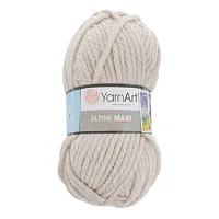 Пряжа YarnArt 'Alpine Maxi' 250гр 105м (40% шерсть, 60% акрил) (665 суровый)