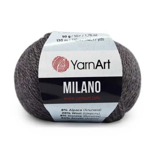 Пряжа YarnArt 'Milano' 50гр 130м (8% альпака, 20% шерсть, 8% вискоза, 64% акрил) (869 фиолетовый)