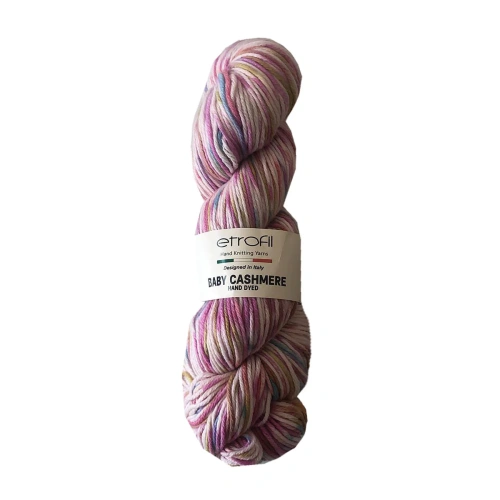 Пряжа Etrofil 'BABY CASHMERE' 100гр. 225м (10% кашемир, 90% полиамид) (BC006 лососевый/белый)