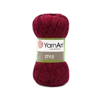 Пряжа YarnArt 'Style' 50гр 185м (67% хлопок, 33% вискоза) (676 бордо)