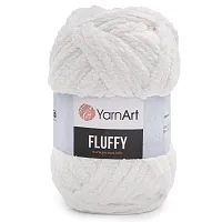 Пряжа YarnArt 'Fluffy' 150гр 70м (100% микрополиэстер) (710 белый)