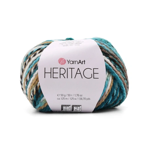 Пряжа YarnArt 'Heritage' 50гр 125м (25% шерсть, 75% акрил) (337 принт)