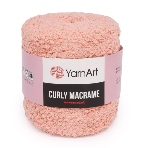 Пряжа YarnArt 'Curly Macrame' 500гр 195м (60% хлопок, 40% вискоза и полиэстер) (767 коралловый)