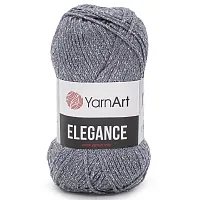 Пряжа YarnArt 'Elegance' 50гр 130м (88% хлопок, 12% металлик) (102 серый)