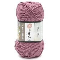 Пряжа YarnArt 'Super Merino' 100гр 300м (25% шерсть, 75% акрил) (275 пыльная роза)