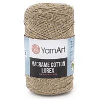 Пряжа YarnArt 'Macrame cotton Lurex' 250гр 205м (75% хлопок, 13% полиэстер, 12% металлик) (735 бежевый)