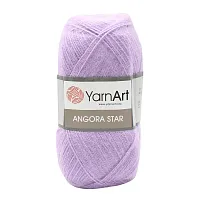 Пряжа YarnArt 'Angora Star' 100гр 500м (20% тонкая шерсть, 80% акрил) (9560 нежно-сиреневый)