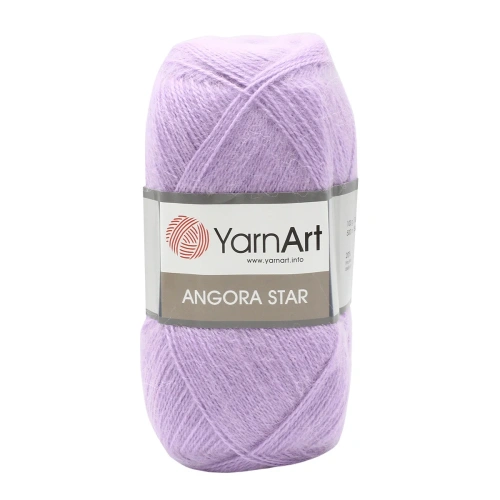 Пряжа YarnArt 'Angora Star' 100гр 500м (20% тонкая шерсть, 80% акрил) (9560 нежно-сиреневый)