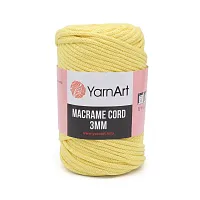 Пряжа YarnArt 'Macrame Cord 3мм' 250гр 85м (60% хлопок, 40% вискоза и полиэстер) (754 холодный желтый)